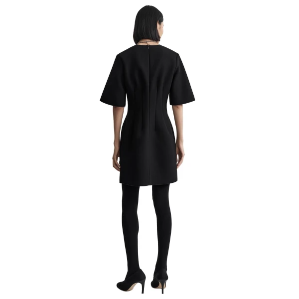 Toteme Sculptural short dress in Black, view 4
