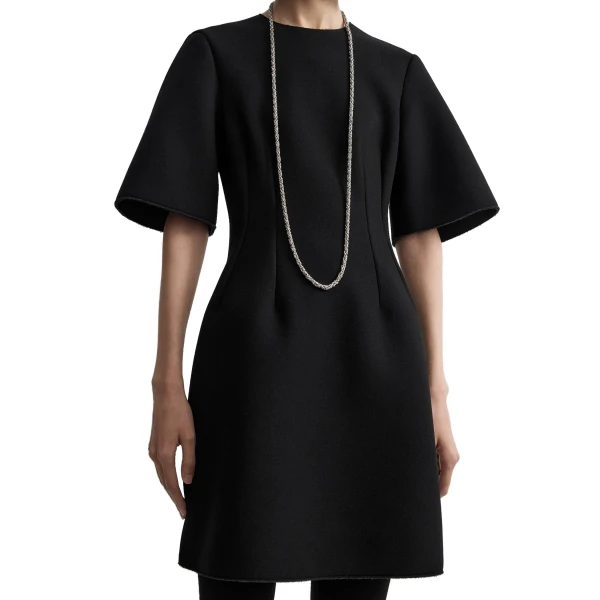 Toteme Sculptural short dress in Black, view 5