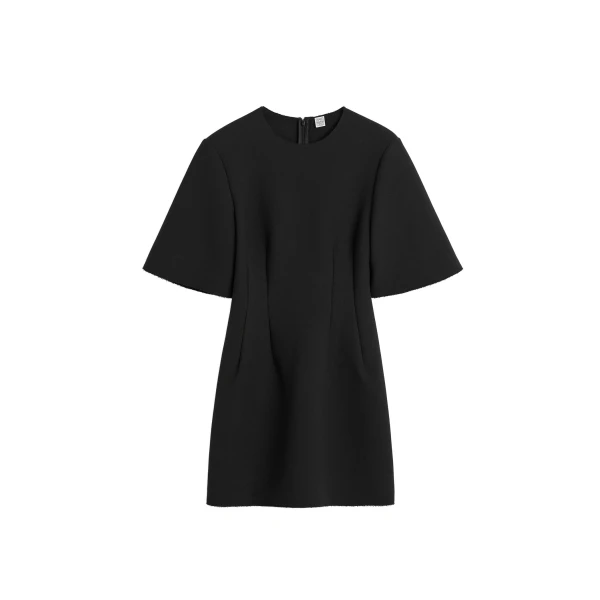 Sculptural short dress in Black