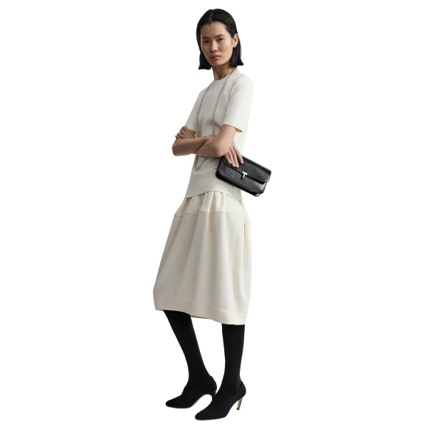 Toteme Sculptural skirt in Ecru, view 2