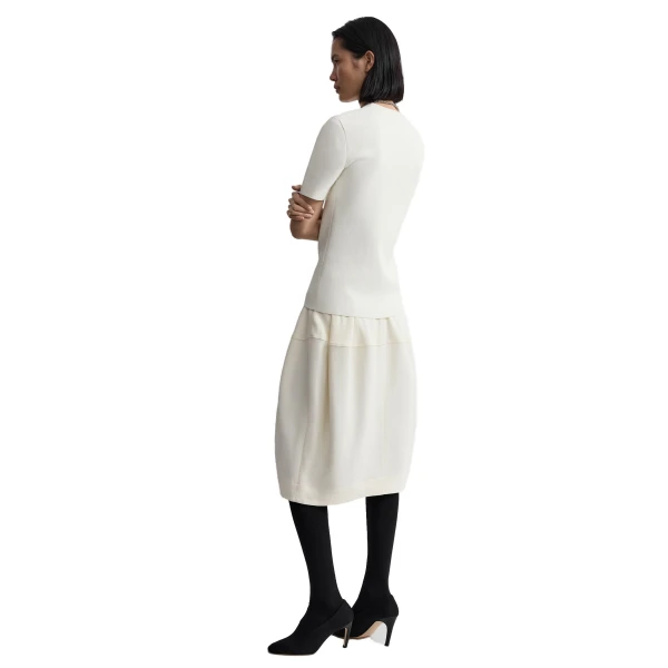 Toteme Sculptural skirt in Ecru, view 4