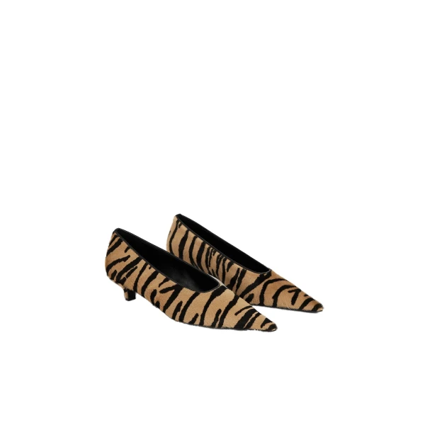 Sharp pony hair kitten pumps in Tiger - Image 4