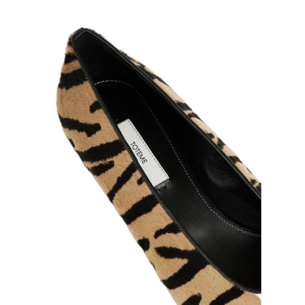Sharp pony hair kitten pumps in Tiger - Image 6