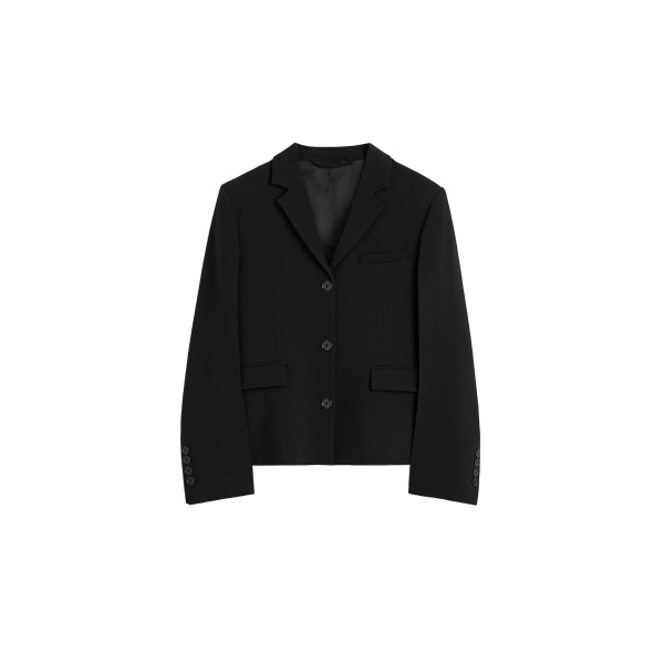 Toteme Short stretch wool blazer in Black