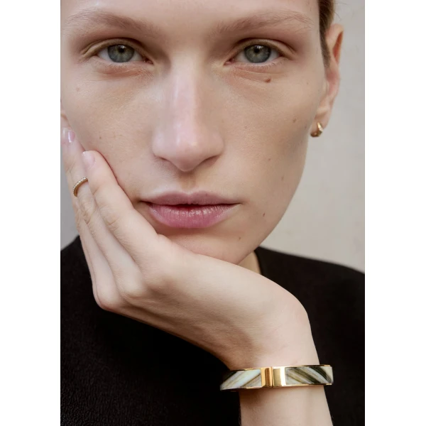 Signature bracelet in Beige / Gold - Image 2
