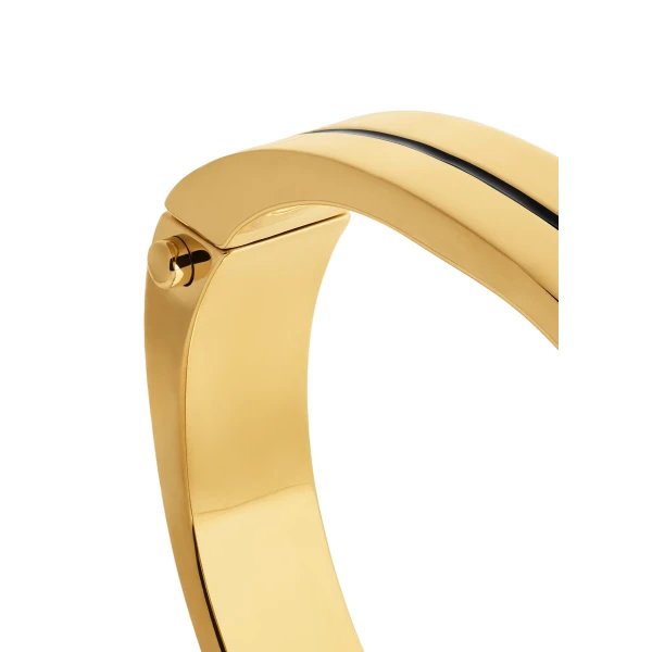 Signature stripe bracelet in Black / Gold - Image 4