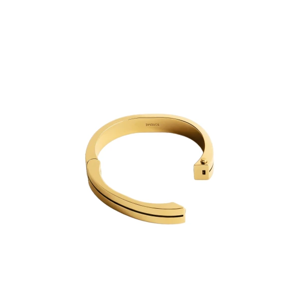Signature stripe bracelet in Black / Gold - Image 5
