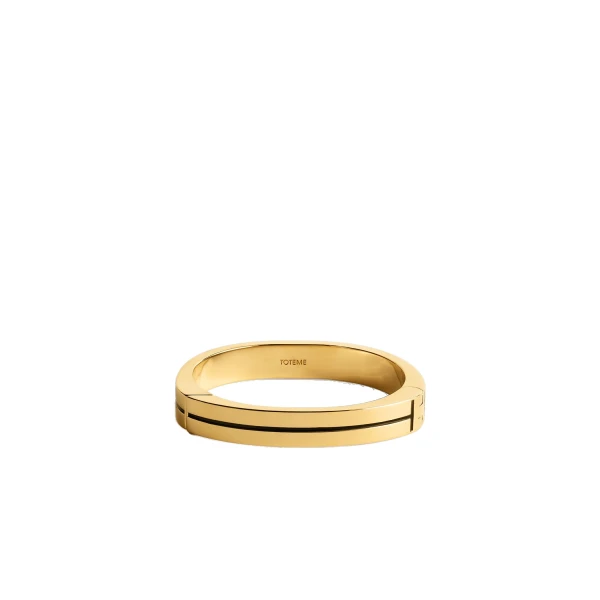 Signature stripe bracelet in Black / Gold - Image 6