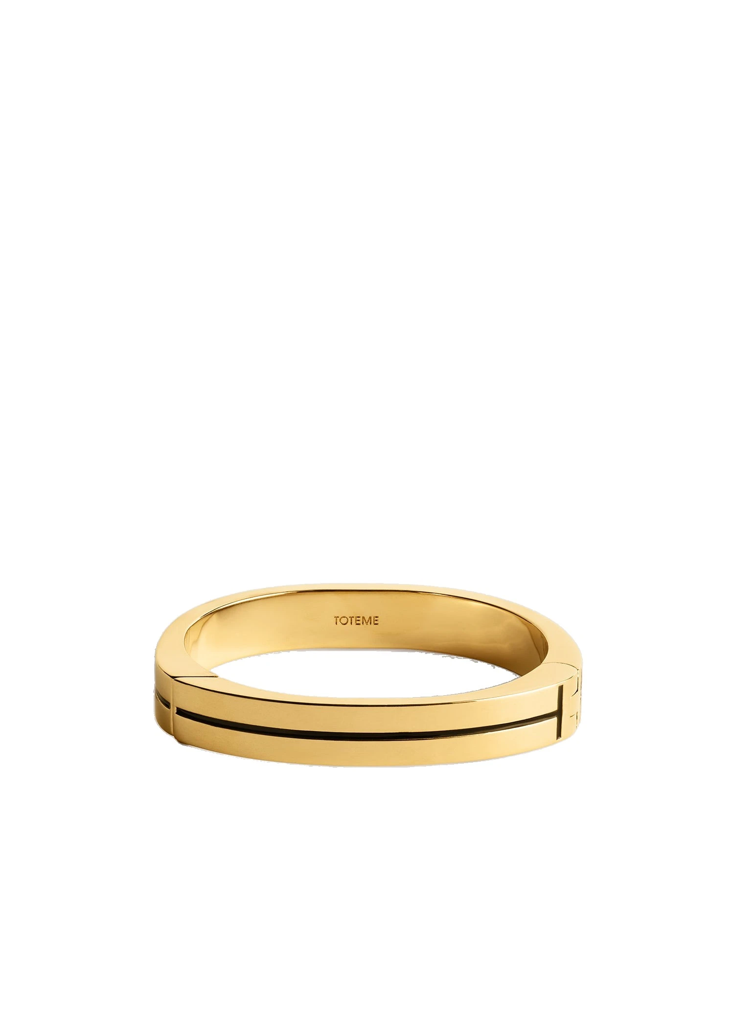 Signature stripe bracelet in Black / Gold