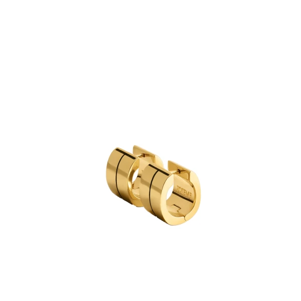 Signature stripe hoops in Black / Gold - Image 5