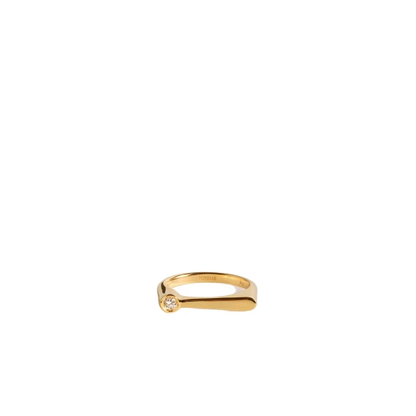 Signet diamond midi ring 18kt in Gold