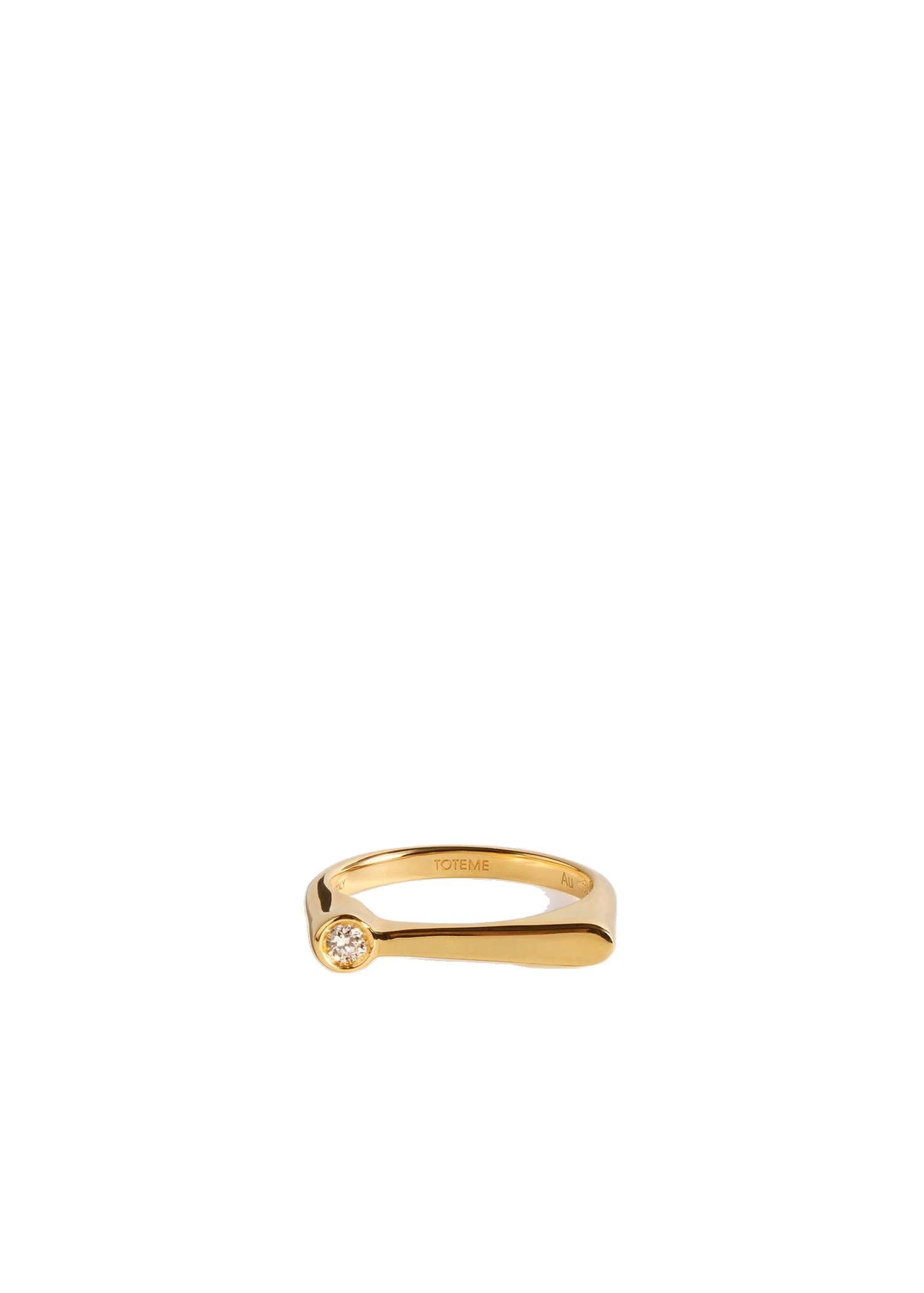 Signet diamond midi ring 18kt in Gold