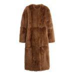 Toteme Silky shearling coat in Ginger