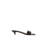 Toteme Slim lizard-embossed bandeau mules in Brown