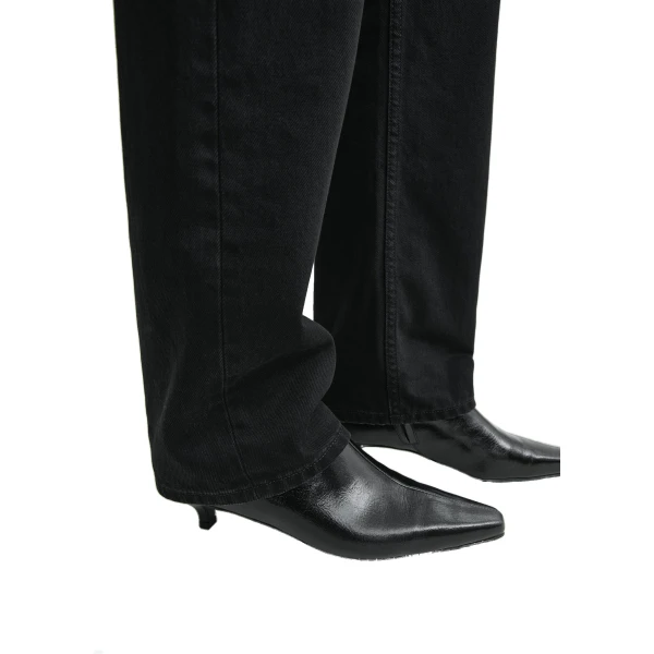 Slim naplack ankle boots in Black - Image 3