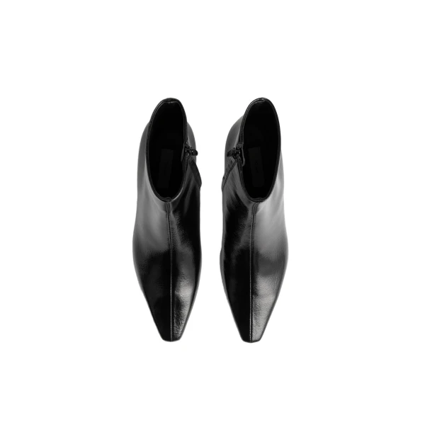 Slim naplack ankle boots in Black - Image 4