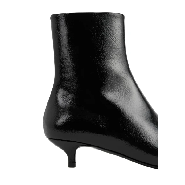 Slim naplack ankle boots in Black - Image 5