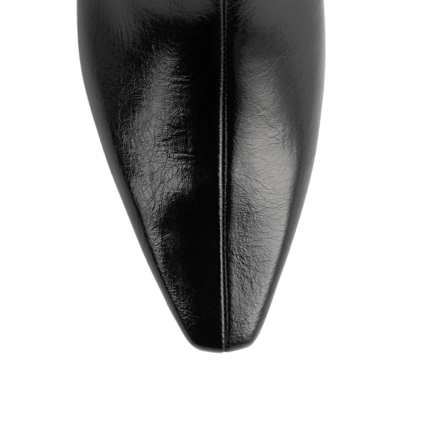 Slim naplack ankle boots in Black - Image 6