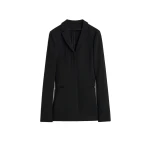 Toteme Slim stretch wool blazer in Black