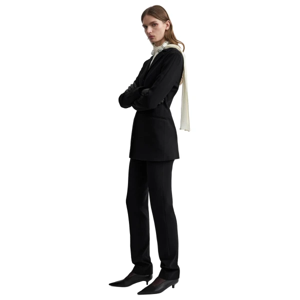 Toteme Slim stretch wool blazer in Black, view 3