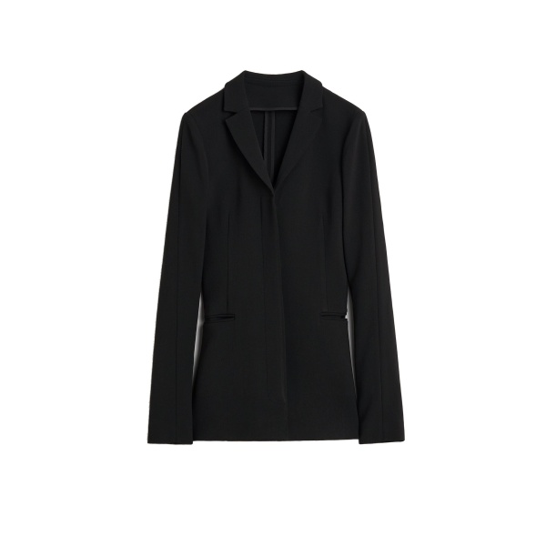 Toteme Slim stretch wool blazer in Black