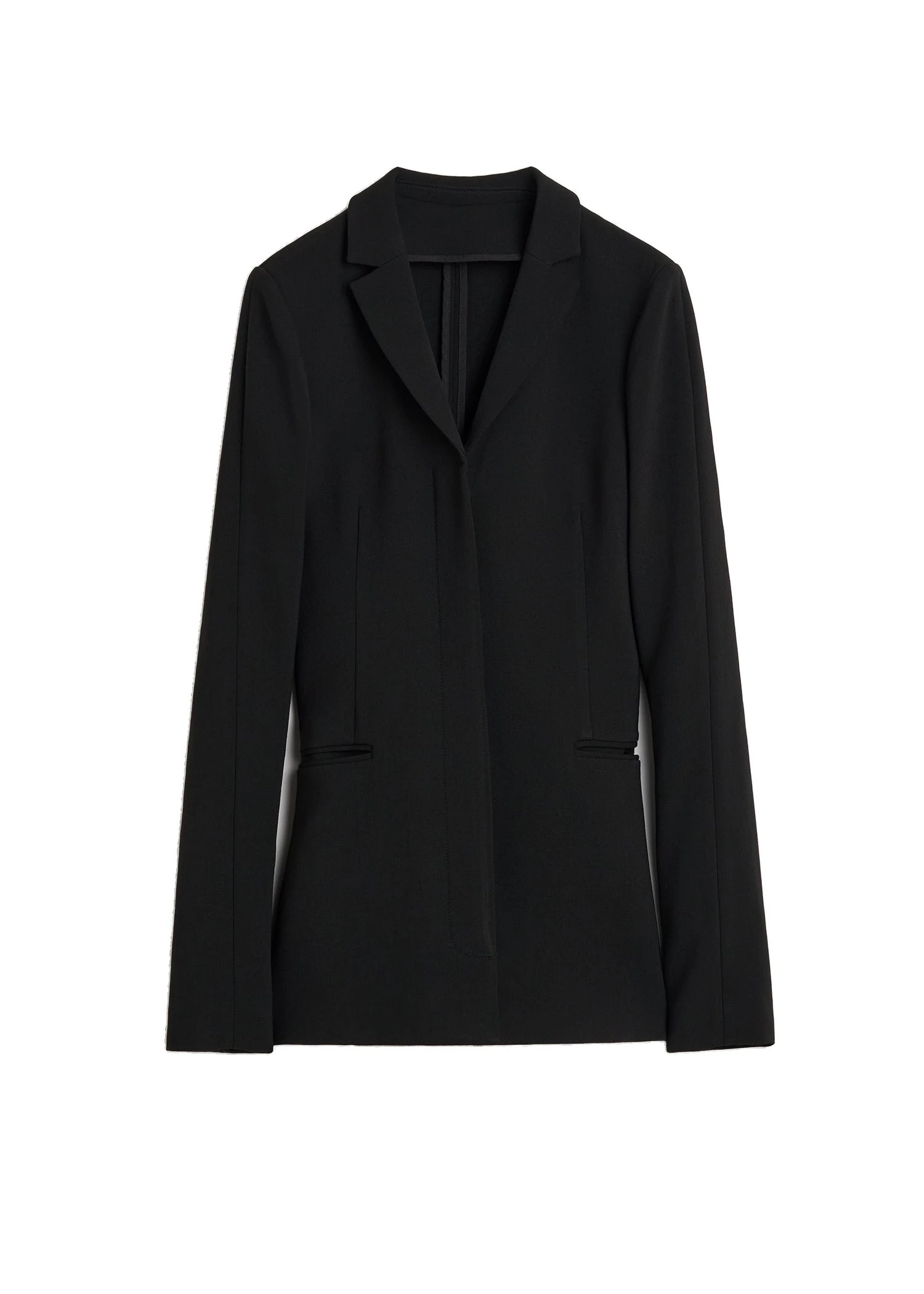 Toteme-Slim-stretch-wool-blazer-in-Black-white Toteme Slim stretch wool blazer in Black