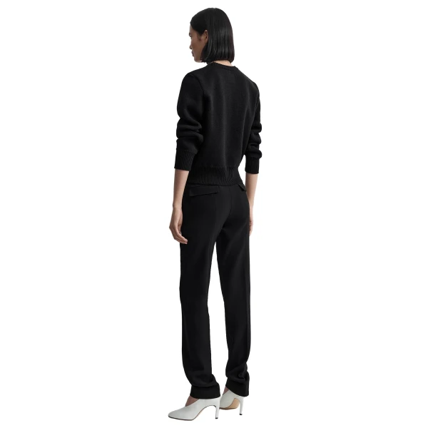 Toteme Slim stretch wool trousers in Black, view 4