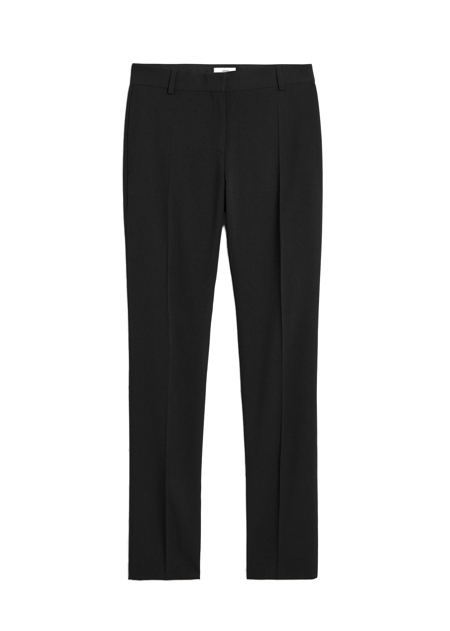 Toteme-Slim-stretch-wool-trousers-in-Black-white Toteme Slim stretch wool trousers in Black