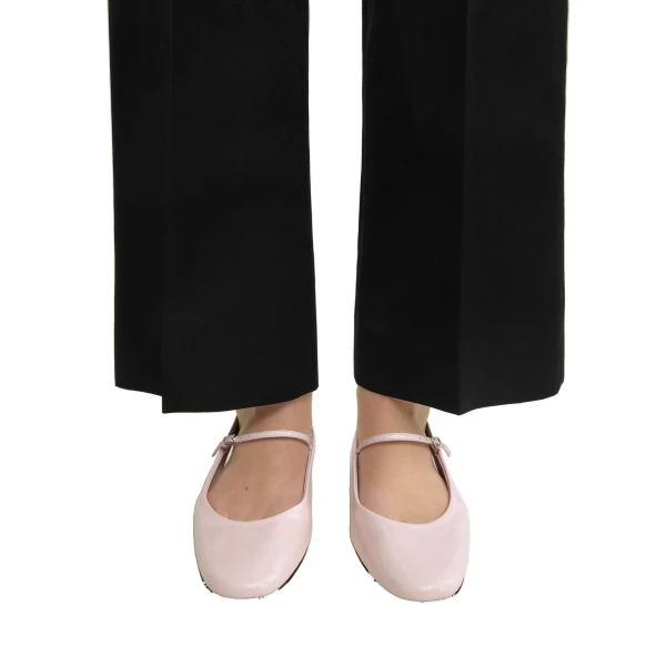 Slingback naplack Mary Janes in Flamingo - Image 2