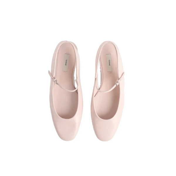 Slingback naplack Mary Janes in Flamingo - Image 4