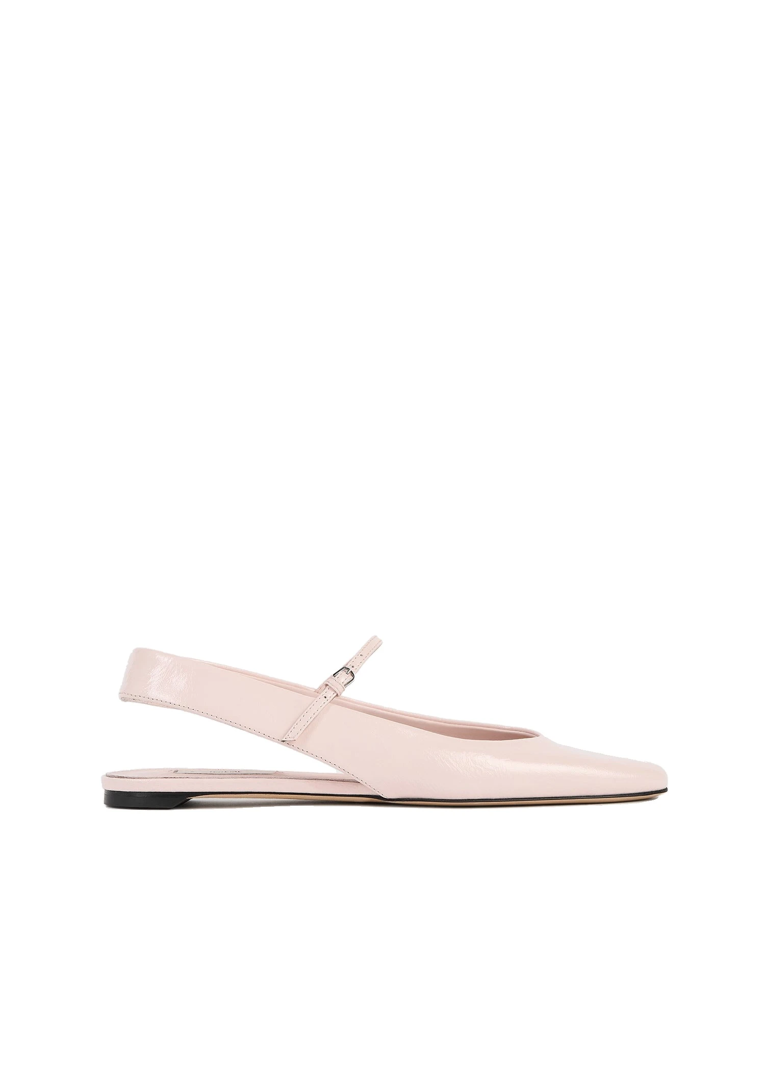 Slingback naplack Mary Janes in Flamingo