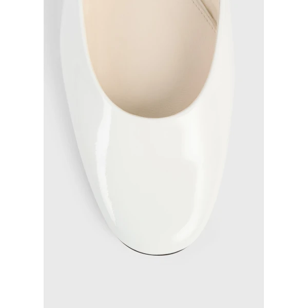 Slingback patent Mary Janes in Off-white - Image 6