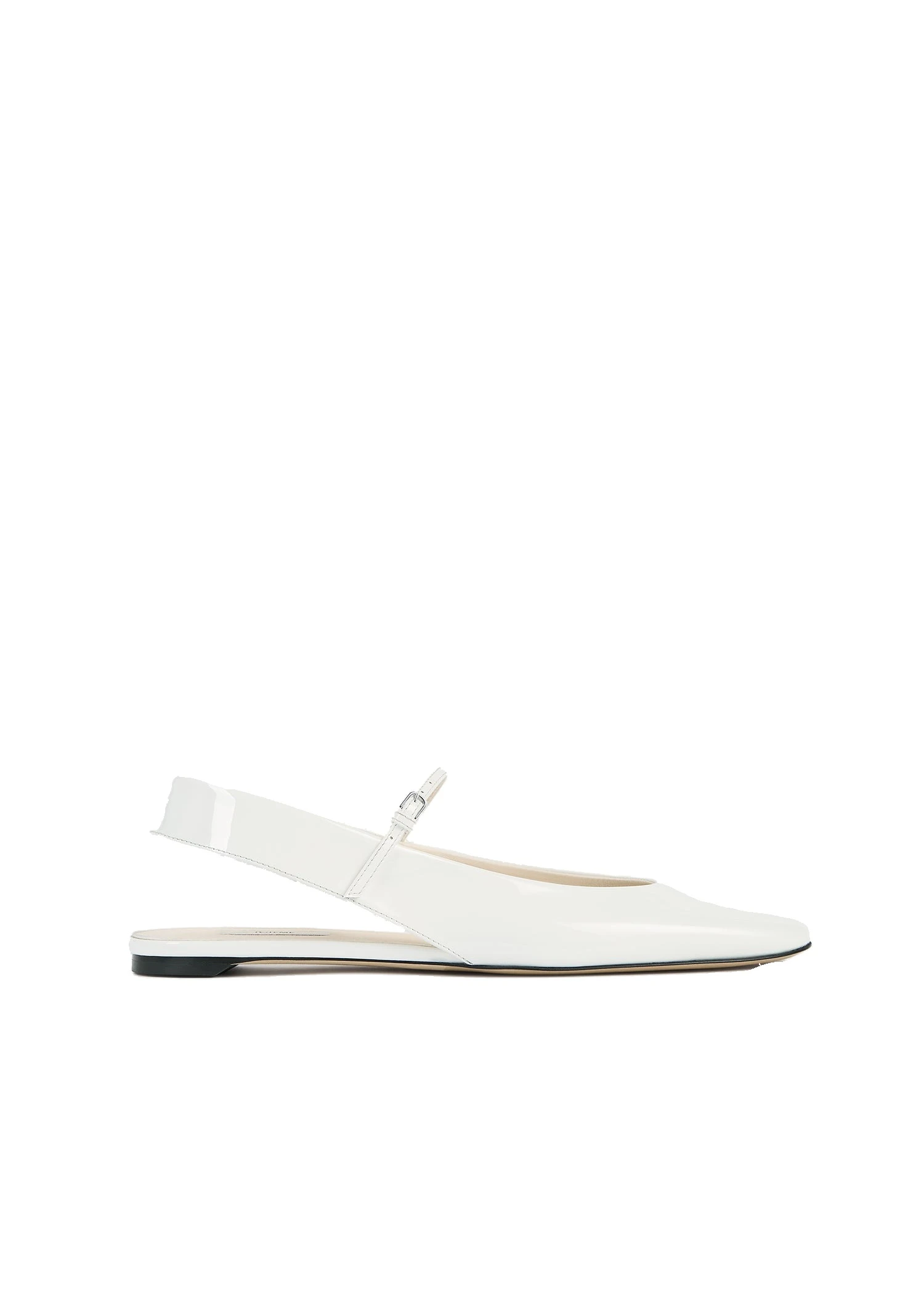 Slingback patent Mary Janes in Off-white