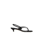 Toteme Slingback satin flip flops in Black