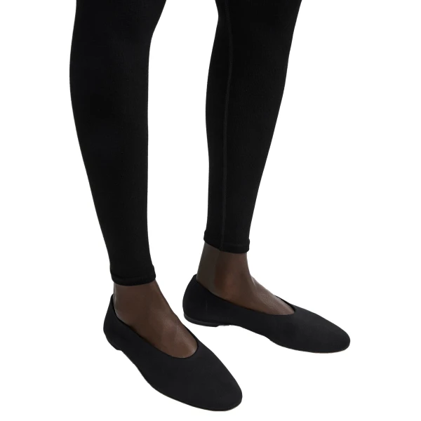 Slip jersey ballerinas in Black - Image 3
