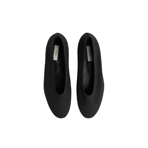 Slip jersey ballerinas in Black - Image 4