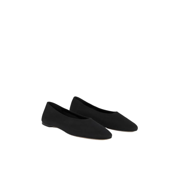 Slip jersey ballerinas in Black - Image 5