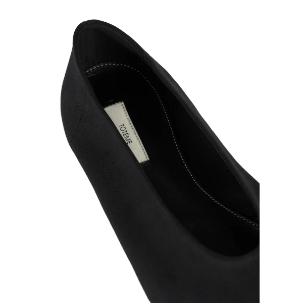 Slip jersey ballerinas in Black - Image 6