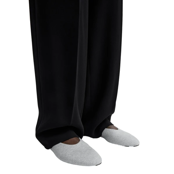 Slip jersey ballerinas in Grey mélange - Image 3