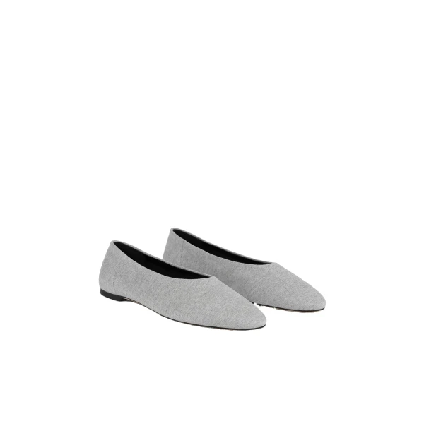 Slip jersey ballerinas in Grey mélange - Image 4