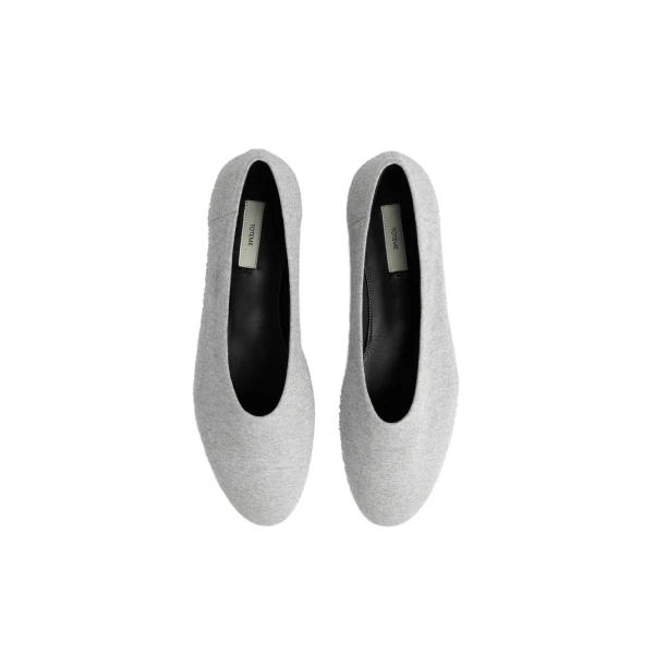 Slip jersey ballerinas in Grey mélange - Image 5