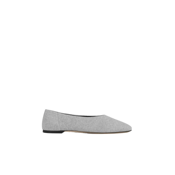 Toteme Slip jersey ballerinas in Grey mélange