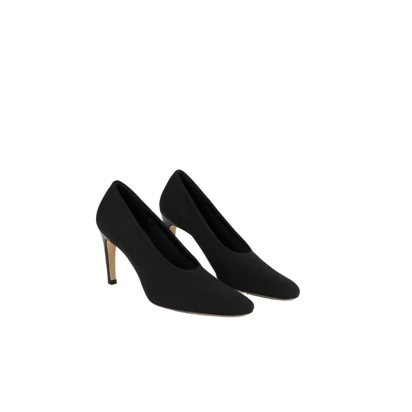 Slip jersey pumps in Black - Image 4