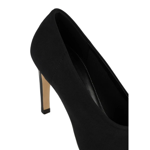 Slip jersey pumps in Black - Image 6