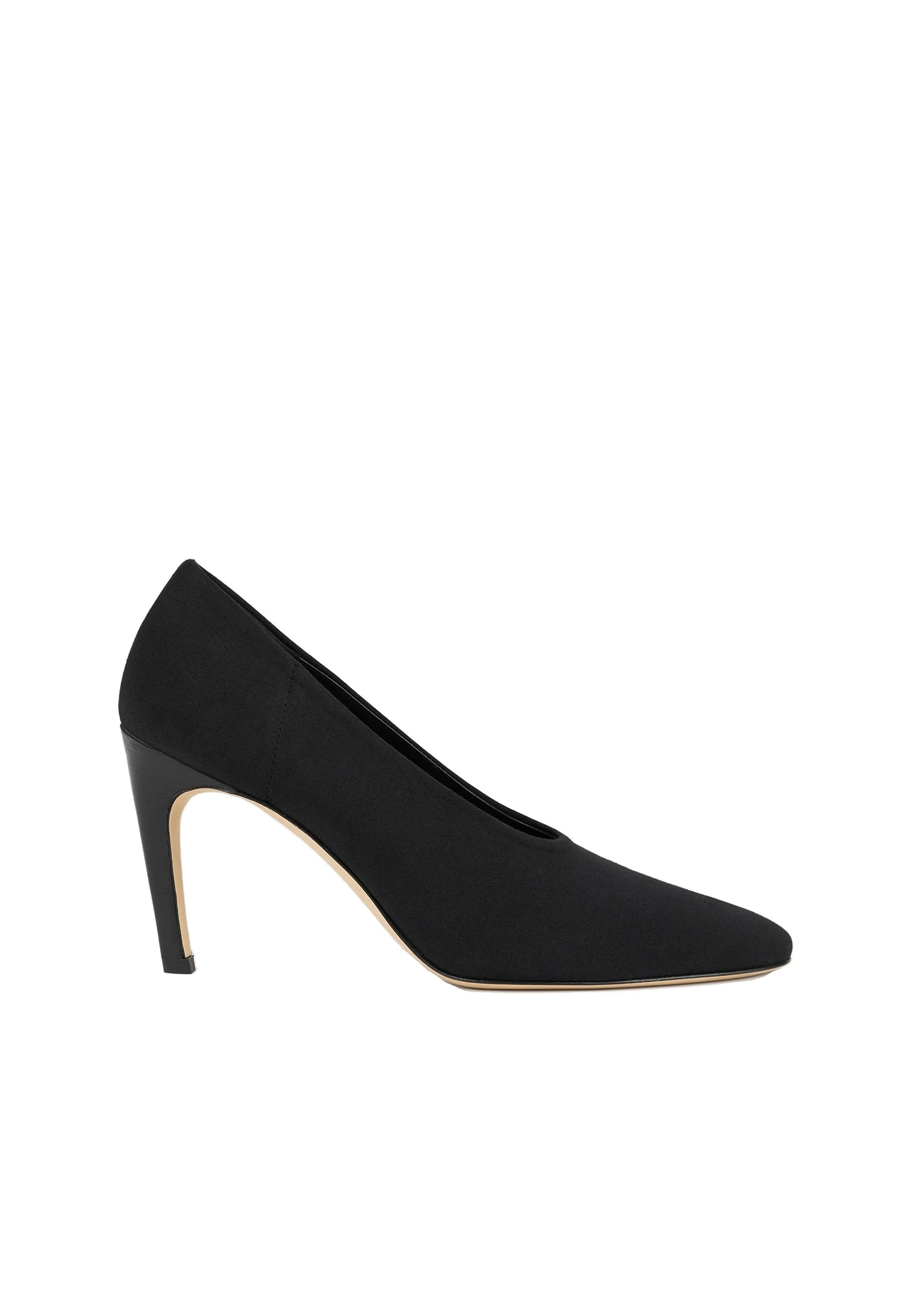 Slip jersey pumps in Black