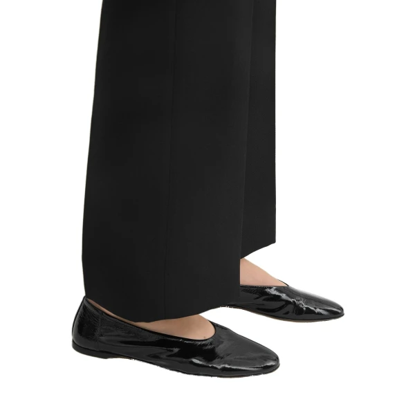 Slip naplack ballerinas in Black - Image 3
