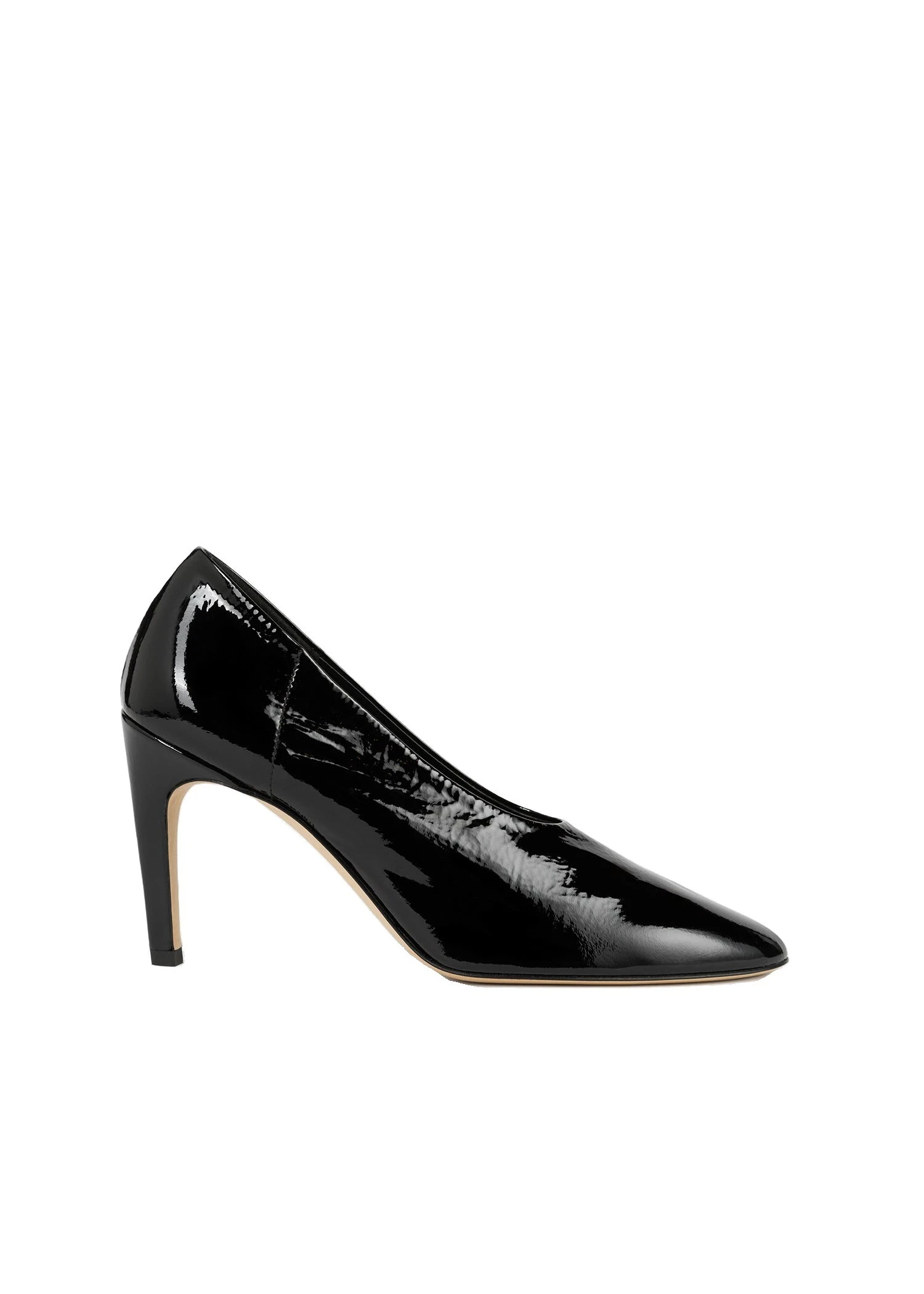 Slip naplack pumps in Black