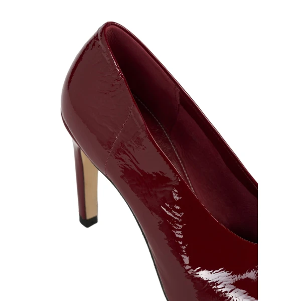 Slip naplack pumps in Cherry - Image 6