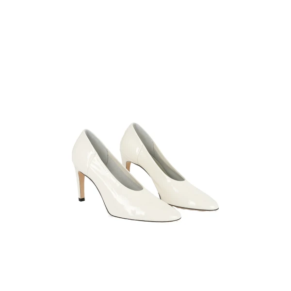 Slip naplack pumps in Off-white - Image 4