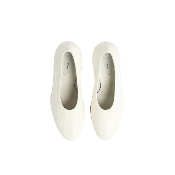 Slip naplack pumps in Off-white - Image 5